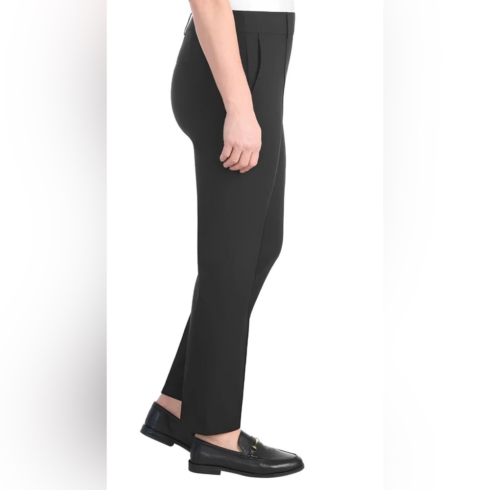 Hilary Radley Women's Pull-On Pant with Built-in Tummy Control Panel (Sl/Black)